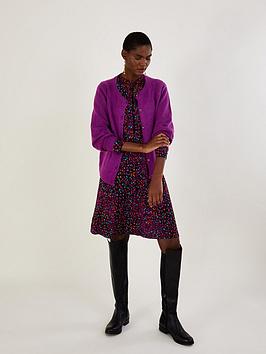 Monsoon Smart Cardi Pointelle - Purple