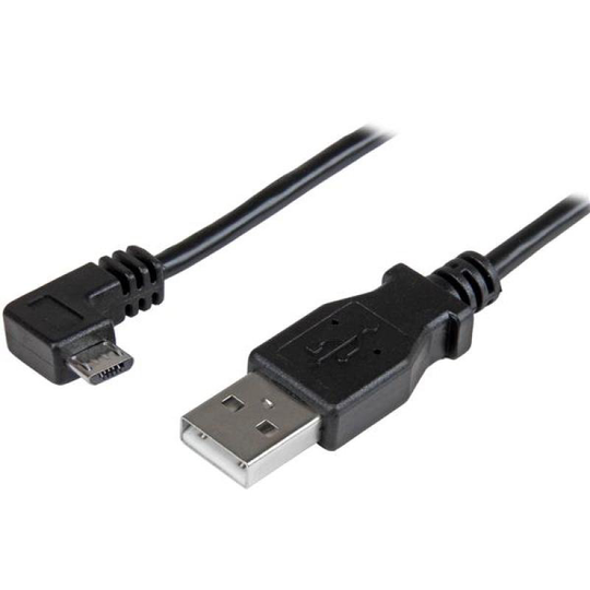 Startech.com Micro-USB Charge-and-Sync Cable M/M - Right-Angle Micro-USB - 30/24 AWG - 1 m (3 ft.)