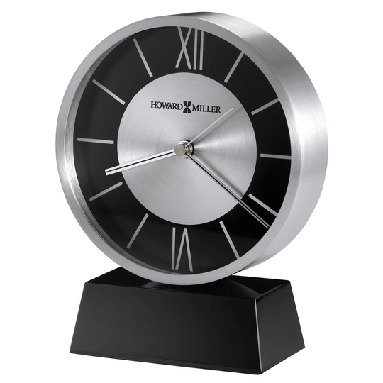 Davis Modern & Contemporary Analog Metal Quartz Tabletop Clock in Black