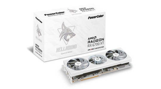 PowerColor Radeon RX 6700 XT 12GB Hellhound White Graphics Card