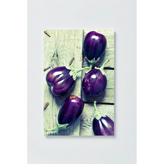 Aubergine Motif Magnetic Wall Mounted Cork Board