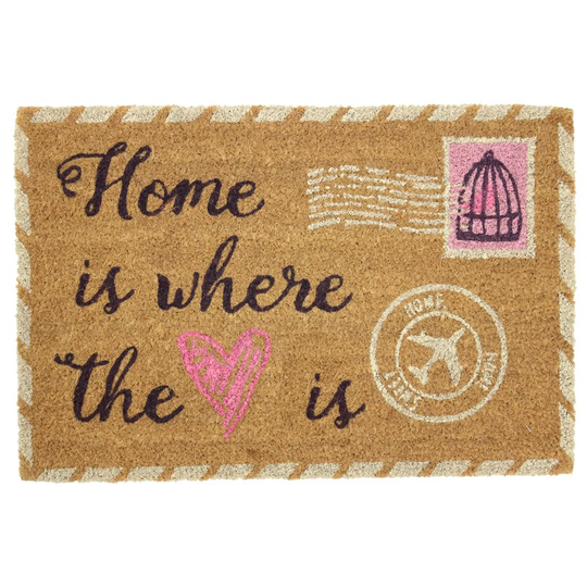 JVL Vintage Themed 'Postcard' Latex Backed Doormat - 40x60cm