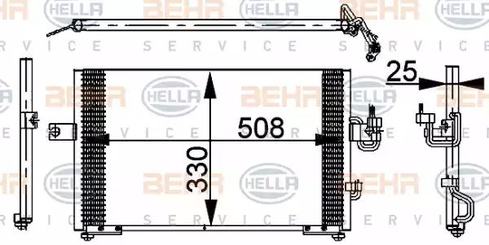 Condenser Air Conditioning 8FC351037-271 by Hella