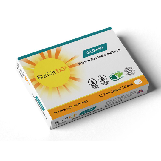 Vitamin D3 High Strength 25,000IU Tablets x12 - High Strength