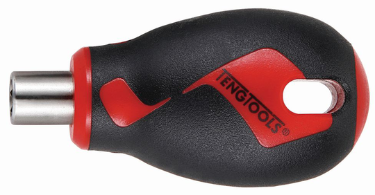Teng Tools MDBH | Stubby Magnetic Bit Holder Screwdriver for 1/4" Hex Bits