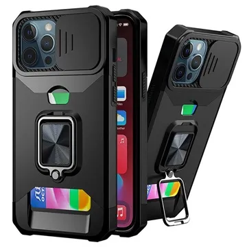 Multifunctional 4-in-1 iPhone 12 Pro Max Hybrid Case - Black