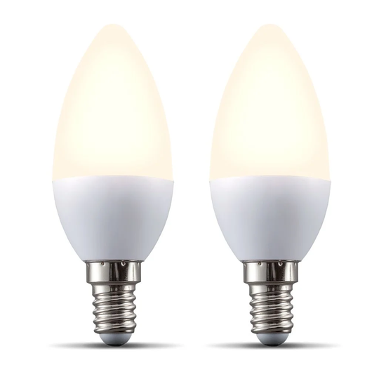 B.K.Light LED Smart Bulb Wifi Lamp Dimmable Bulb E14 Alexa Google 5.5W Smart Home