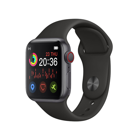 (Black) Smart Watch Bluetooth Waterproof Health Monitoring Sports Pedometer Watch