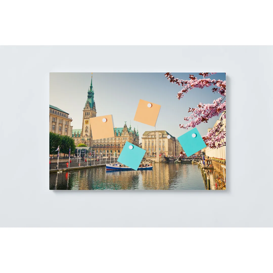 Hamburg Magnetic Wall Mounted Cork Board