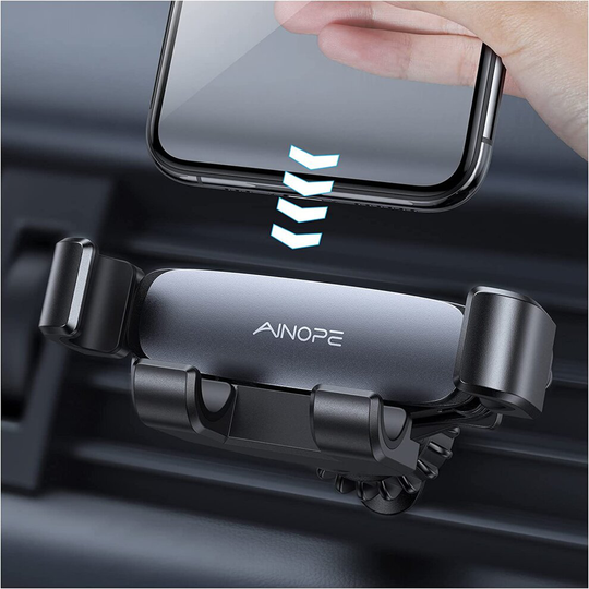 Car Phone Holder Mount 2021 Upgraded Gravity Phone Holder for Car Vent Upgraded Hook Clip Auto Lock Hands Free Air Vent Cell Phone Car Mount
