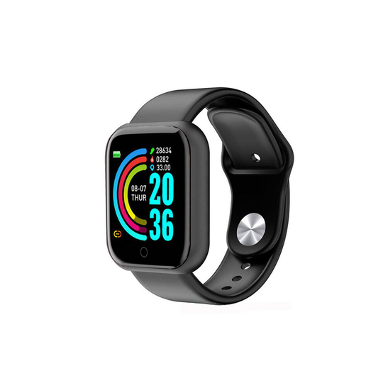 (Black) Pro Bluetooth Smart Watch Men Women Y68 Blood Pressure Heart Rate Monitor Sport Smartwatch Fitness Tracker