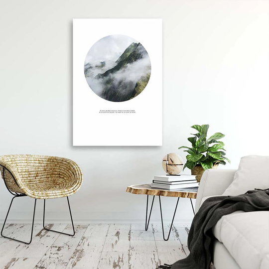 Canvas Print Mountains Forest In Mist