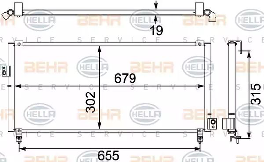 Condenser Air Conditioning 8FC351304-161 by Hella