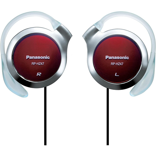 Panasonic RP-HZ47-R Red Supra-aural Ear Hook Headset - Headsets (Supra-aural, Ear Hook, Wired, 14-24000 Hz, 1 m, Red)