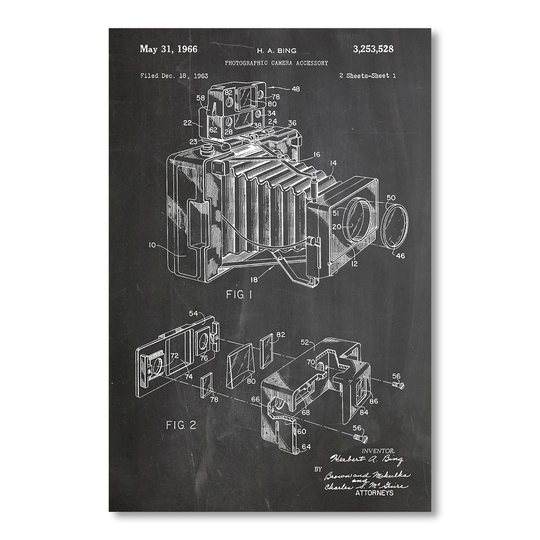 Camera Accessory by House of Borders Graphic Art in Grey