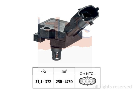 Air Pressure Sensor, height adaptation Made in Italy - OE Equivalent 1.993.248 EPS Facet 1993248