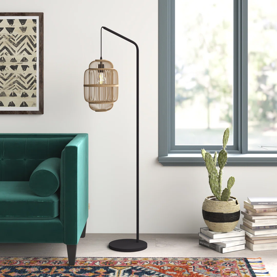Calio 160Cm Black Arched Floor Lamp