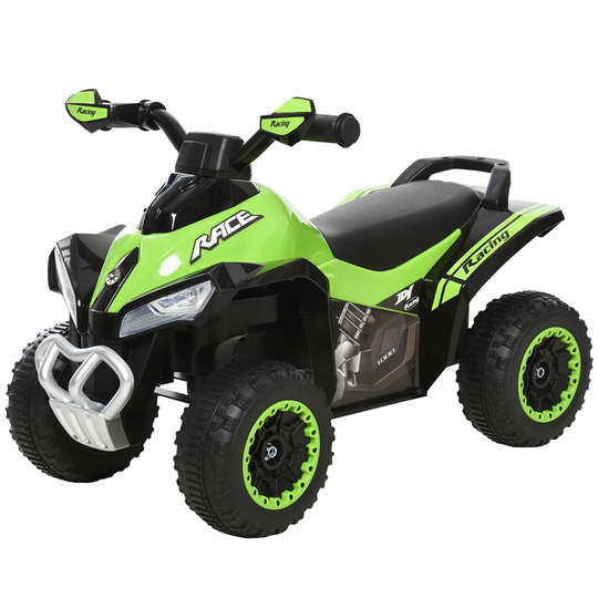 Reiten Kids Ride On Quad Bike with Foot-to-Floor, Sliding & Walking - Green