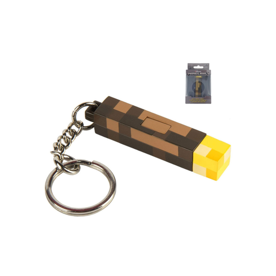 Minecraft Flashlight Luminous Flashlight LED Flashlight Miner's Light Keychain