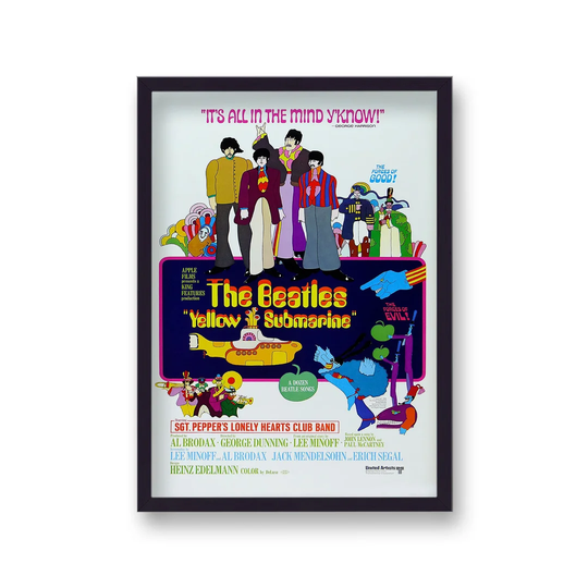 Vintage Movie Print The Beatles Yellow Submarine