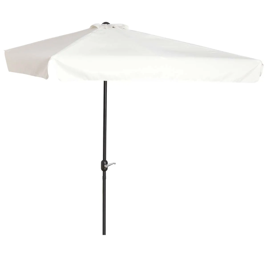 Outsunny 2.3m Half Round Parasol (base not included) - White