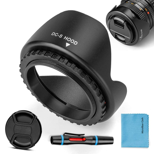 Reversible 72mm Lens Hood,Fotover Universal Tulip Flower Lens Hood Sun Shade with Centre Pinch Lens Cap for Canon Nikon Sony Pentax Olympus Fuji