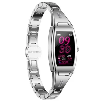 Female Waterproof Smart Watch with Heart Rate - Silver
