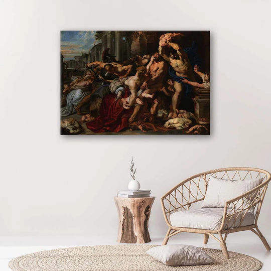 Canvas Print REPRODUCTION Slaughter Of The Innocents - Rubens