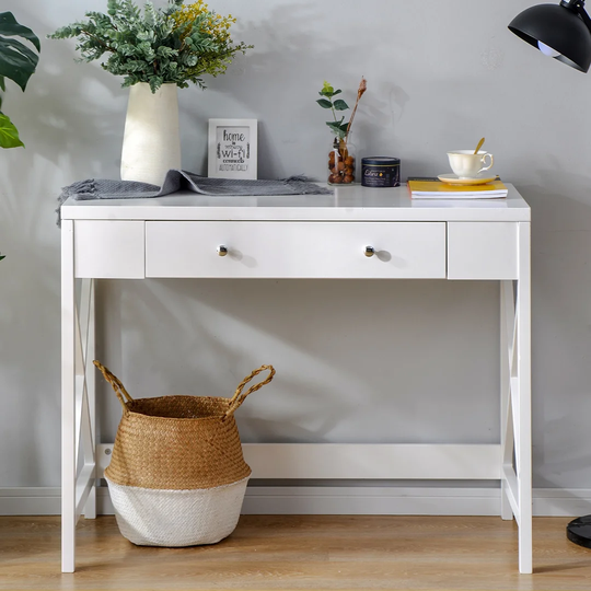 Home Office Desk With Pine Wood Legs