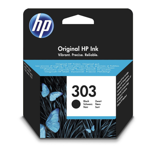 HP T6N02AE 303 Original Ink Cartridge, Black, Pack of 1