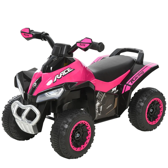Reiten Kids Ride on Quad Bike with Foot-to-Floor Sliding & Walking - Pink