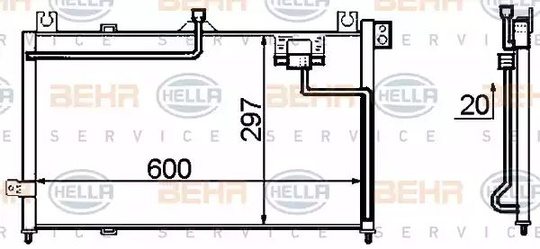 Condenser Air Conditioning 8FC351306-121 by Hella