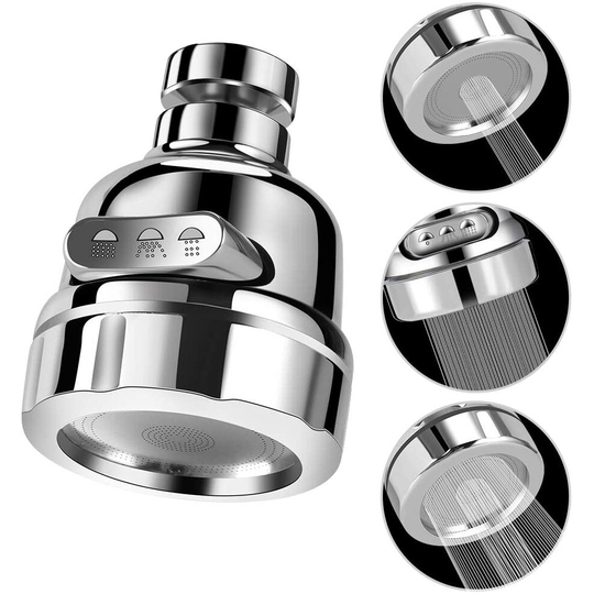 (B) 2 Pack Removable Kitchen Faucet Water Spray 360 Degree Rotatable Kitchen Faucet Spray Universal Adapter Set Kitchen Sink Accessories Tools