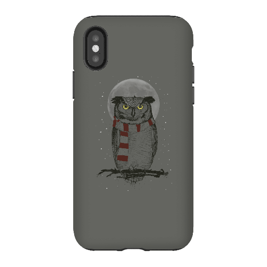 Balazs Solti Owl And Moon Phone Case for iPhone and Android - iPhone X - Tough Case - Matte