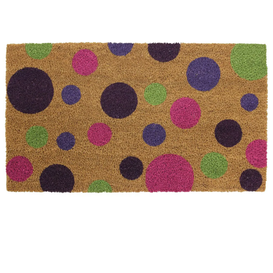 JVL 40x70cm Bright Prints Latex Backed Doormat - Spots