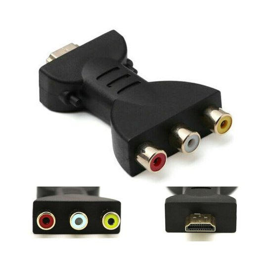 HDMI Male to 3 RCA Female Composite AV Audio Video Adapter 4K Converter For TV