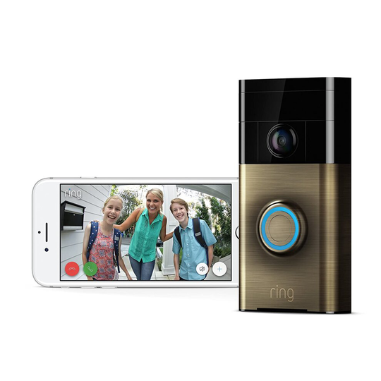 (Antique Brass) Ring Video DoorBell 720P Camera WiFi Motion 2-Way