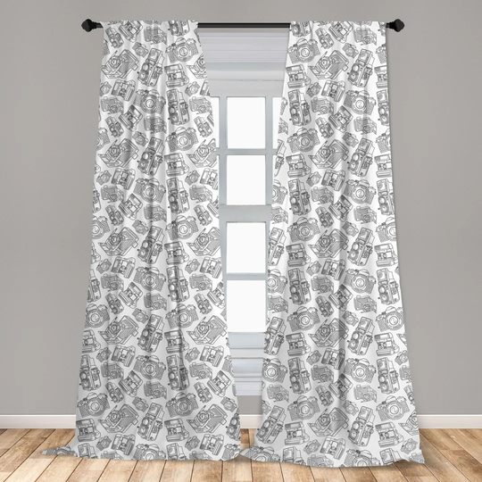 Kiera Vintage Camera Hobby Room Darkening Sliding Panels