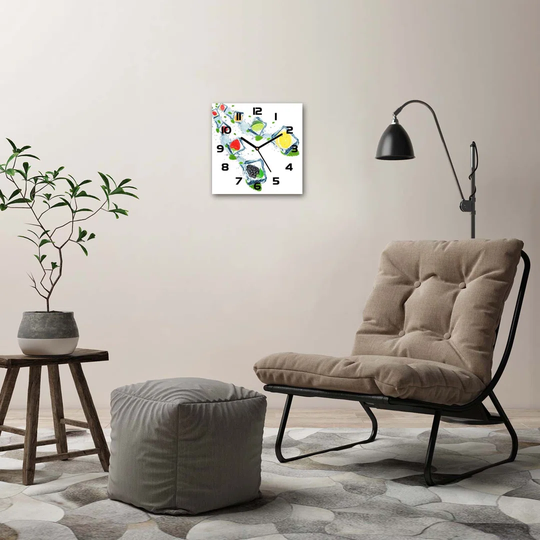 Fruit in Cubes Silent Wall Clock