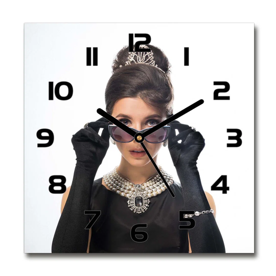Imronbek A Woman with Glasses Silent Wall Clock