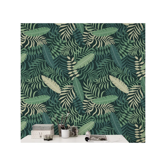 Atwell Palm Pastel Leaves Wallpaper