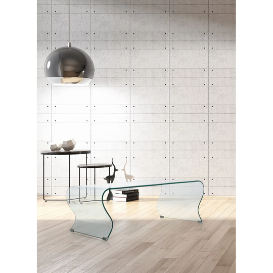 Elzada Rect Curl Gl Coffee Table 120X60