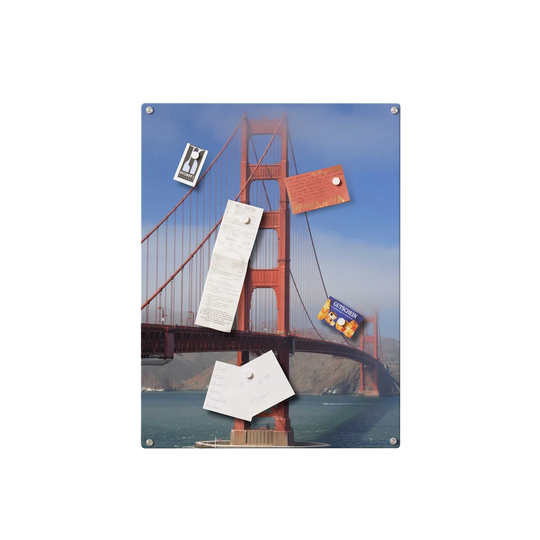 Golden Gate Bridge Magnetic Wall Mounted Photo Memo Board