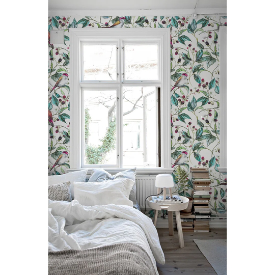 Walllpaper Roll 416X254cm Mural Decoration Kitchen Livingroom Bedroom Wallpaper Material With Print - Birds On Branch Vintage Birds