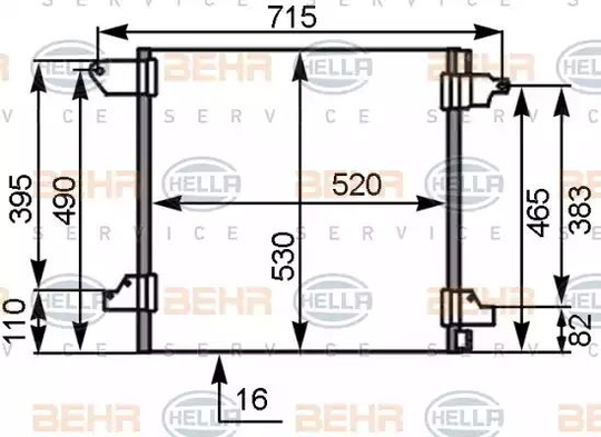 Condenser Air Conditioning 8FC351306-181 by Hella