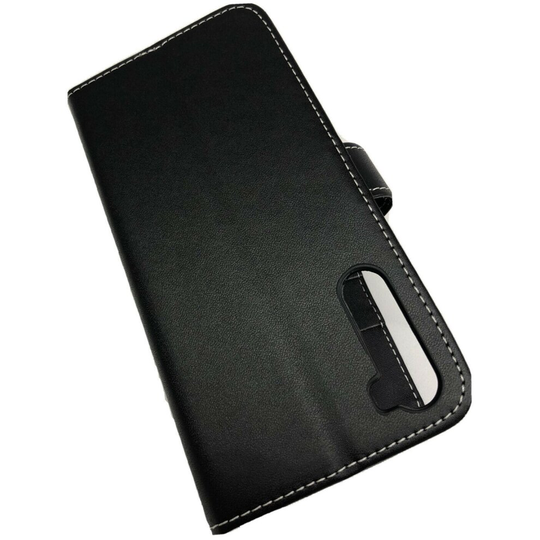 (BLACK) For OnePlus Nord Phone Case, Cover, Flip Book, Wallet, Folio, Leather /Gel