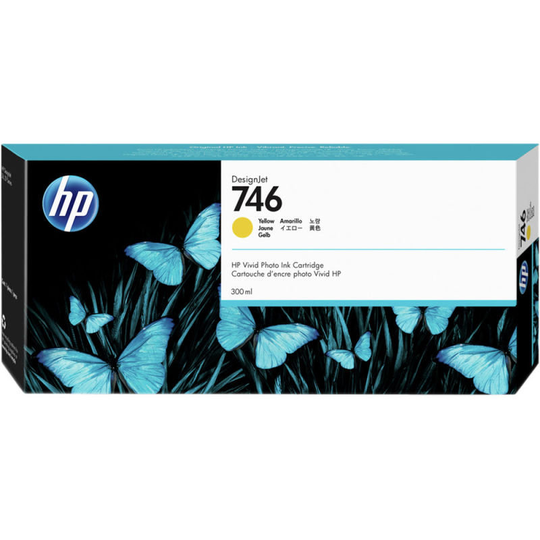 HP 746 Yellow Original Designjet Ink Cartridge - Standard Yield 300ml - P2V79A