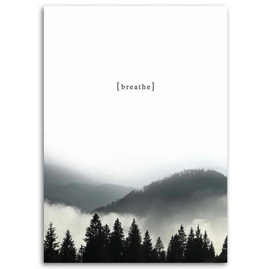 Canvas Print Mountain Forest In The Fog