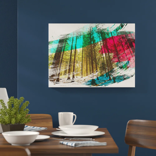 'Landscape Winter Forest' Graphic Art Print Poster