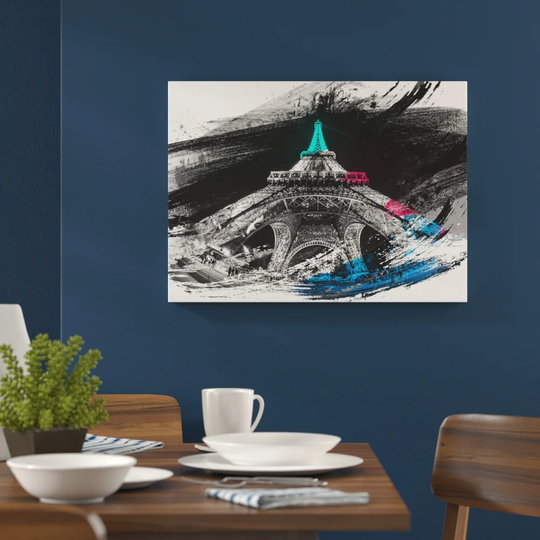 'Eiffel Tower Paris France' Graphic Art Print Poster